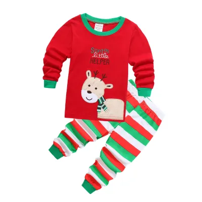 Kids' Christmas Cartoon Long-Sleeve Sweatshirt and Loose Pants Two-Piece Set