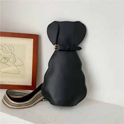 Cute Kitty Shaped Women Solid Color Pu Crossbody Bag