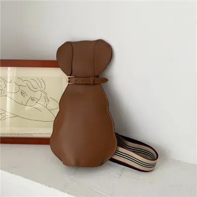 Cute Kitty Shaped Women Solid Color Pu Crossbody Bag