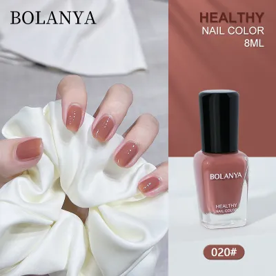 BOLANYA Nail Polish 8Ml Sequins Transparent Nude Ice Penetration Fine Flash Monochrome