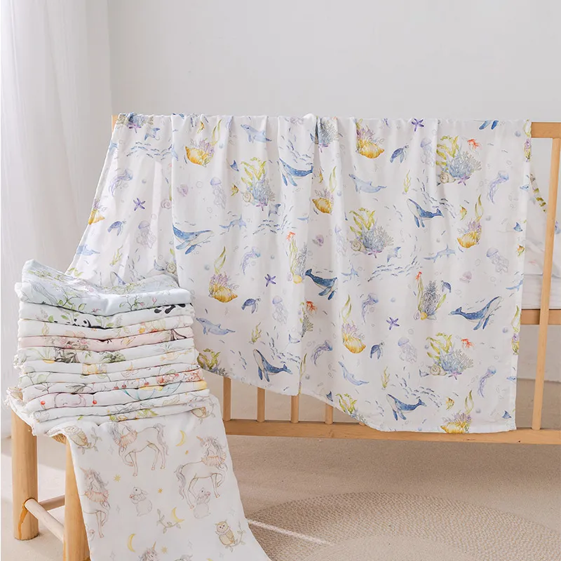 Baby Summer Bamboo Fiber Ice Silk Air-Conditioning Quilt Blanket 120*120Cm