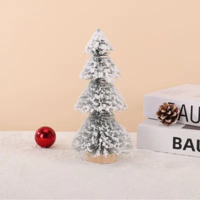 Fashion Mini 4-Layer Snow-Spraying Pagoda Tree Christmas Decorations