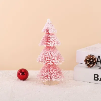 Fashion Mini 4-Layer Snow-Spraying Pagoda Tree Christmas Decorations