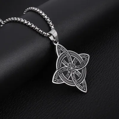 MenS Vintage Stainless Steel Pendant Necklace