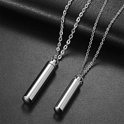 Fashion Multi-Function Stainless Steel Perfume Bottle Necklace