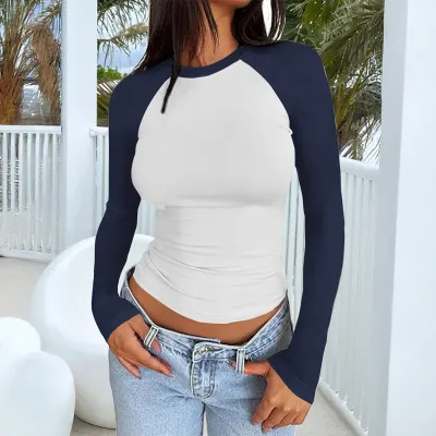 Women Casual Sweet Spicy Wind Slim Fit Long Sleeve T-Shirt