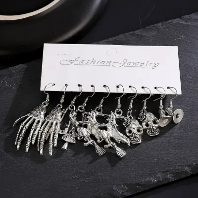 Halloween Gothic Skull Earrings Sets