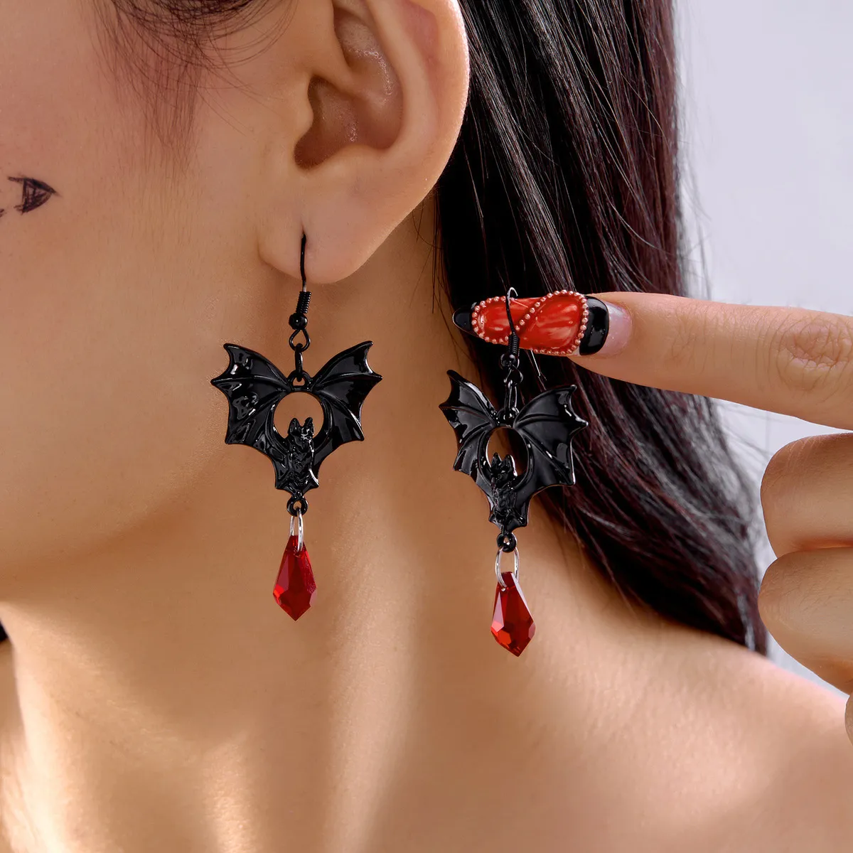 Gothic Bat Halloween Earrings Alloy Animal Retro