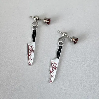 Diablo Gothic Punk Rock Dagger Halloween Earrings