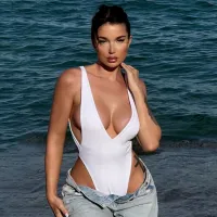 Bikini sexy de color sólido con cordones para mujer