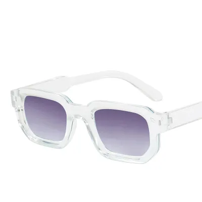 Fashion Casual Simple Ice Transparent Square Sunglasses