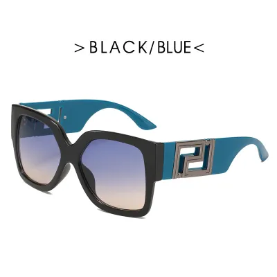 Fashion Casual Large Square Frame Wide Leg Sunglasses PC AC
