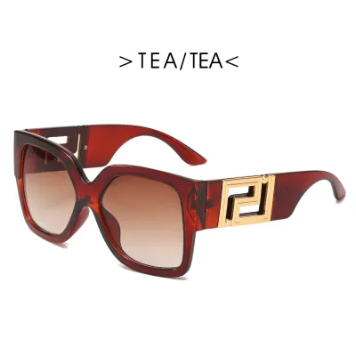 Fashion Casual Large Square Frame Wide Leg Sunglasses PC AC