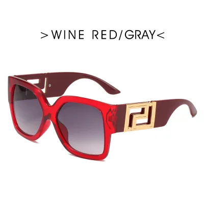 Fashion Casual Large Square Frame Wide Leg Sunglasses PC AC