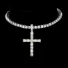 Silver Pendant 16 Inch Tennis Chain
