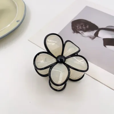 Women Fashion Cute Floral Stitching Side Hair Clip