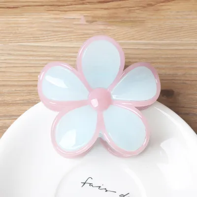 Women Fashion Cute Floral Stitching Side Hair Clip