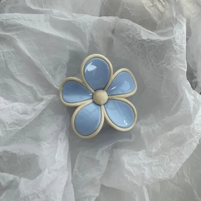 Women Fashion Cute Floral Stitching Side Hair Clip
