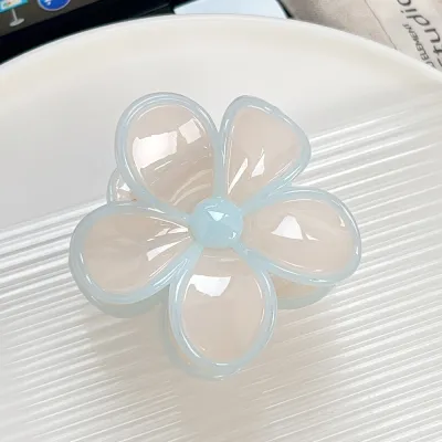 Women Fashion Cute Floral Stitching Side Hair Clip
