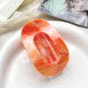 10Cm Round Clip-Marble Orange