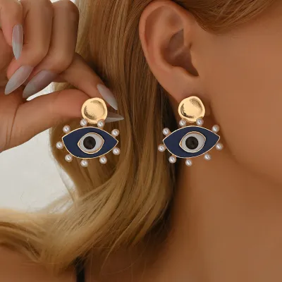 Women Fashion Exaggerated DevilS Eye Earrings