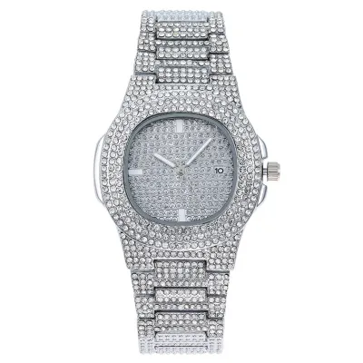 Fashion Full Rhinestone Calendar Women Quartz Watch