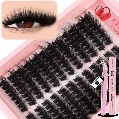 216 Cluster D Curl False Eyelashes - Imitation Mink Hair