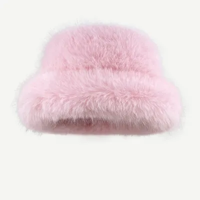 Women Fashion Casual Autumn Winter Solid Color Imitation Fur Plush Hat