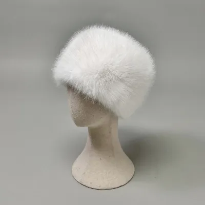 Women Fashion Casual Autumn Winter Solid Color Imitation Mink Hat