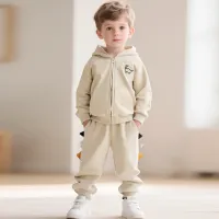 Autumn And Winter Casual BoyS Cotton Hoodie And Sweatpants Two-Piece Set