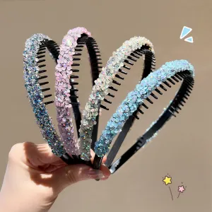 Girl's Fashion Rhinestone Crown Hair Band Kids Accessories Acrylic Headband