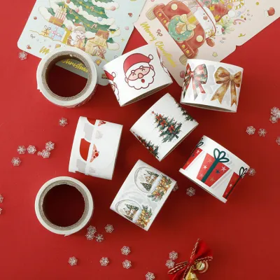 Christmas Santa Claus Snowman Labels Sealing Stickers 120-PieceRoll