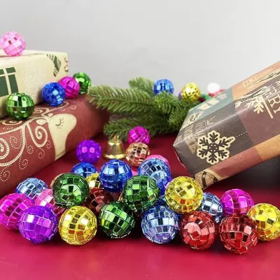 Multicolor Foam Glass Round Ball Christmas Tree Decoration Ornaments
