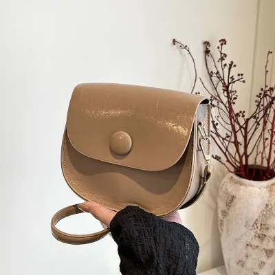 Women Fashion Casual Simple Solid Color Crossbody Bag