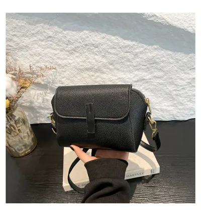 Women Fashion Casual Contrast Color Small Square Crossbody Bag PU