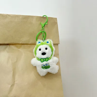 Fashion Cute Cartoon Plush Puppy Bell Doll Pendant Keychain