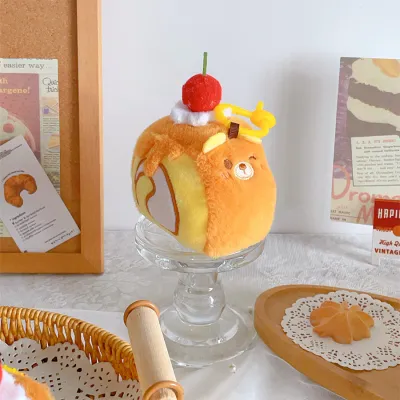 Cute Cake Dessert Baking Doll Plush Hanging Ornaments Keychain