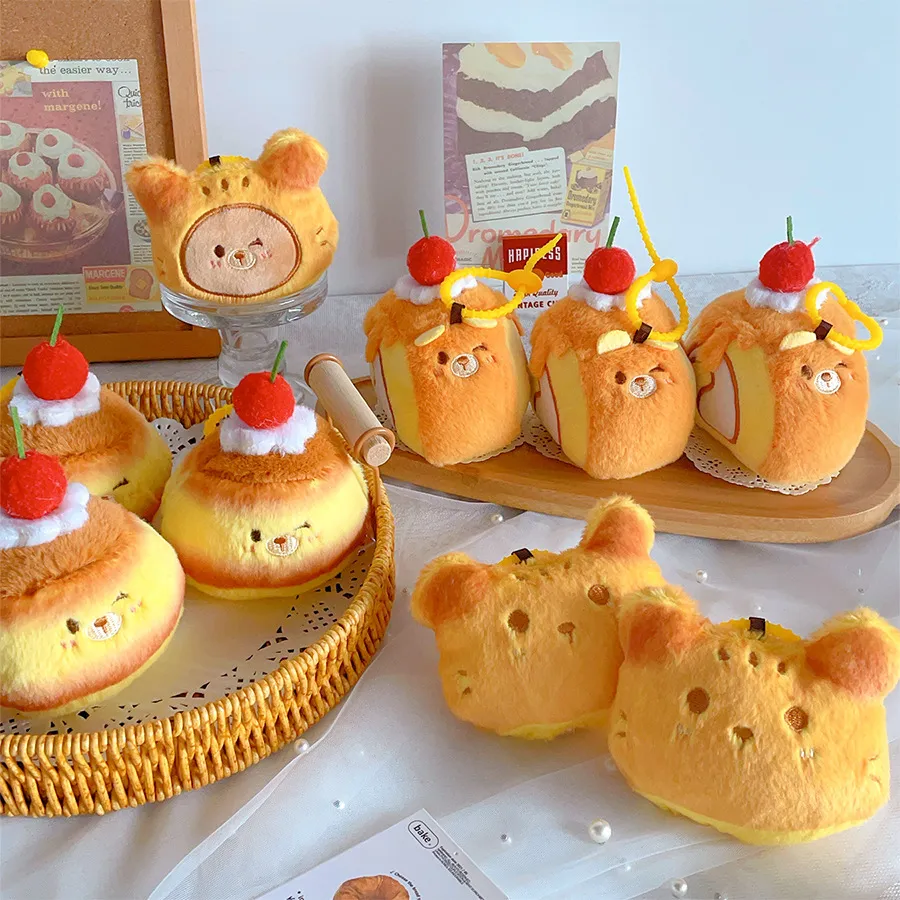 Cute Cake Dessert Baking Doll Plush Hanging Ornaments Keychain