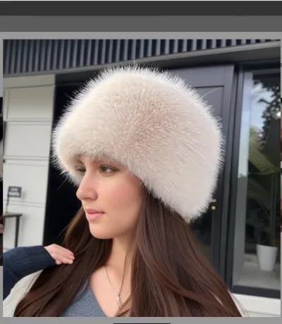 Autumn Winter Fashion Solid Color Warm Thick Plush Hat