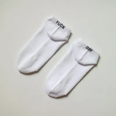 Men Cotton FUCK OFF Letter Socks Novelty Fun Socks