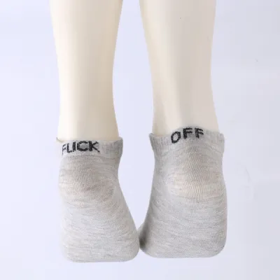 Men Cotton FUCK OFF Letter Socks Novelty Fun Socks