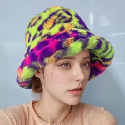 Autumn And Winter Imitation Fur British Basin Bucket Hat