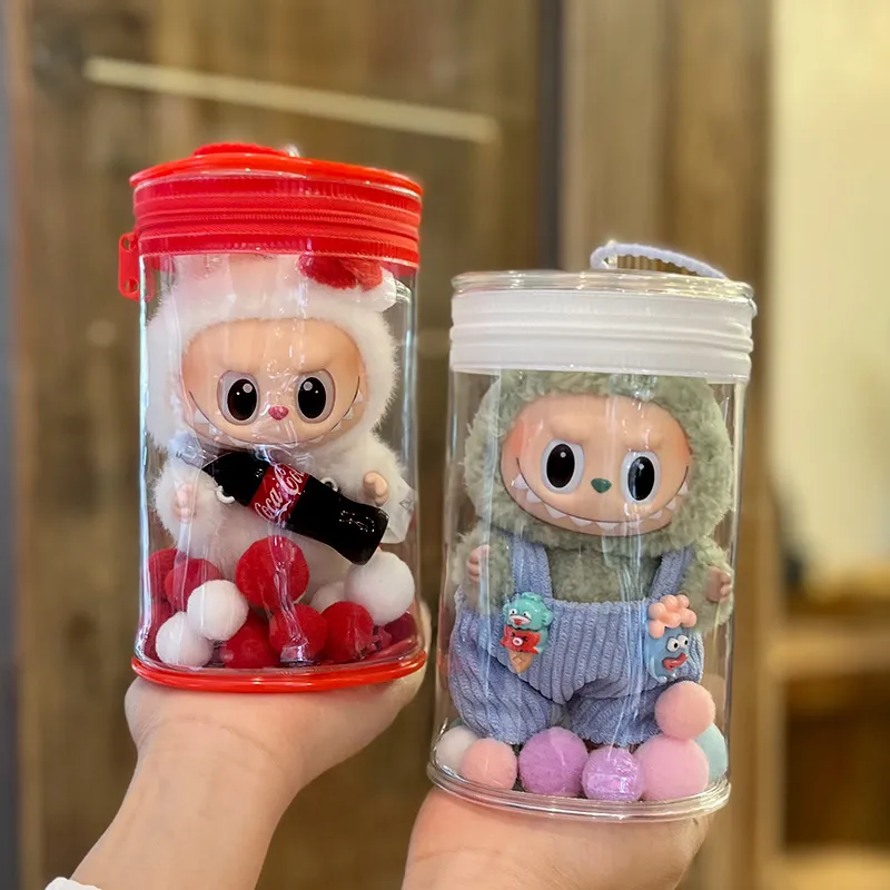 Fashion Solid Color Transparent No Doll Storage Dust Hanging Box