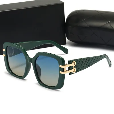 Women's Fashion Casual Oval Frame PU Sunglasses
