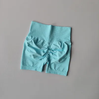 Women's Quick-Drying High Waist Sports Shorts - Sexy Solid Color Three-Point Shorts