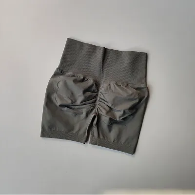 Women's Quick-Drying High Waist Sports Shorts - Sexy Solid Color Three-Point Shorts