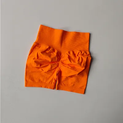 Women's Quick-Drying High Waist Sports Shorts - Sexy Solid Color Three-Point Shorts