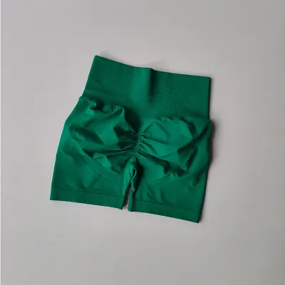 Women's Quick-Drying High Waist Sports Shorts - Sexy Solid Color Three-Point Shorts