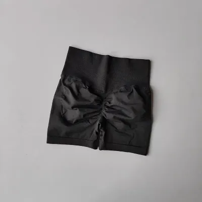 Women's Quick-Drying High Waist Sports Shorts - Sexy Solid Color Three-Point Shorts