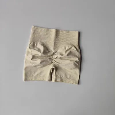 Women's Quick-Drying High Waist Sports Shorts - Sexy Solid Color Three-Point Shorts